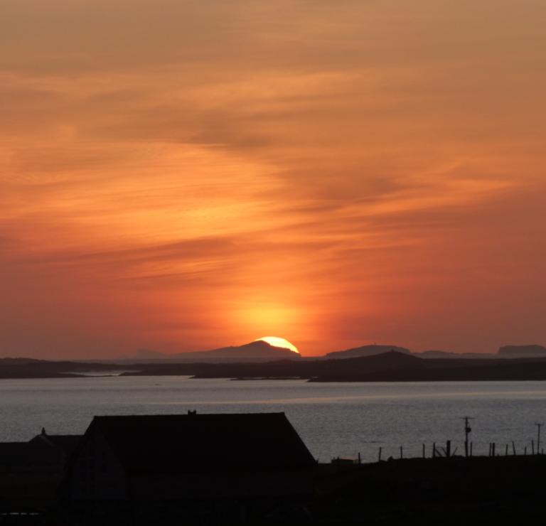 Sunset overlooking St. Kilda from our B&B